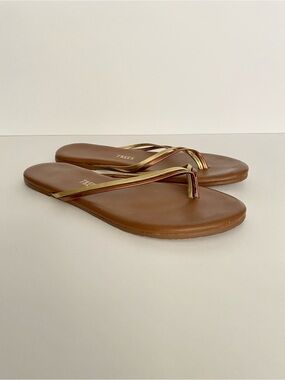 TKEES Duos Golden Cocoa Sandal Sz 6